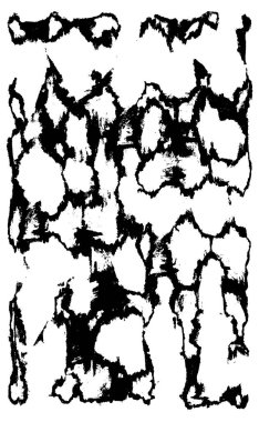 Grunge üst üste biniyor. Soyut siyah-beyaz vektör arkaplanı. Çatlak, leke ve noktalarda kirli desenli tek renkli klasik yüzey. Karanlık korku tarzında eski bir duvar.