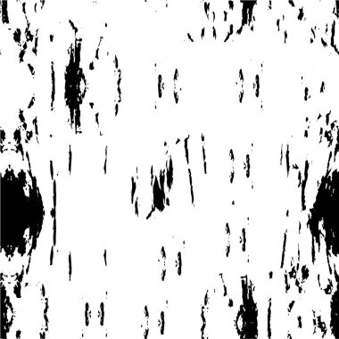 Grunge üst üste biniyor. Soyut siyah-beyaz vektör arkaplanı. Çatlak, leke ve noktalarda kirli desenli tek renkli klasik yüzey. Karanlık korku tarzında eski bir duvar.