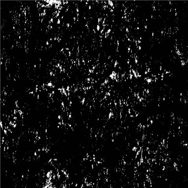 Grunge üst üste biniyor. Soyut siyah-beyaz vektör arkaplanı. Çatlak, leke ve noktalarda kirli desenli tek renkli klasik yüzey. Karanlık korku tarzında eski bir duvar.