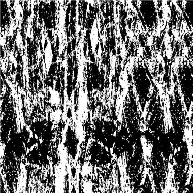 Grunge üst üste biniyor. Soyut siyah-beyaz vektör arkaplanı. Çatlak, leke ve noktalarda kirli desenli tek renkli klasik yüzey. Karanlık korku tarzında eski bir duvar.