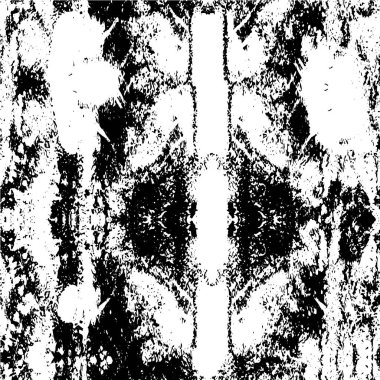 Grunge üst üste biniyor. Soyut siyah-beyaz vektör arkaplanı. Çatlak, leke ve noktalarda kirli desenli tek renkli klasik yüzey. Karanlık korku tarzında eski bir duvar.