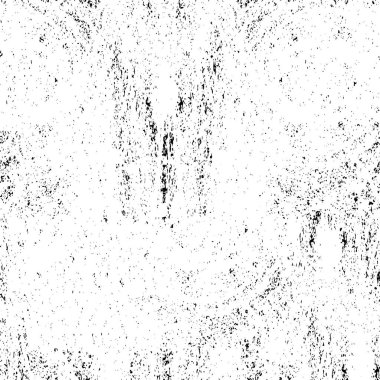 Grunge üst üste biniyor. Soyut siyah-beyaz vektör arkaplanı. Çatlak, leke ve noktalarda kirli desenli tek renkli klasik yüzey. Karanlık korku tarzında eski bir duvar.