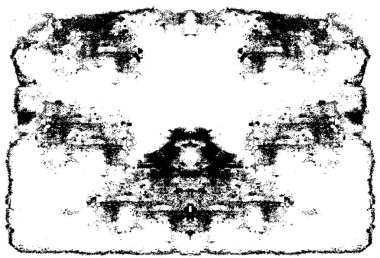 Grunge üst üste biniyor. Soyut siyah-beyaz vektör arkaplanı. Çatlak, leke ve noktalarda kirli desenli tek renkli klasik yüzey. Karanlık korku tarzında eski bir duvar.