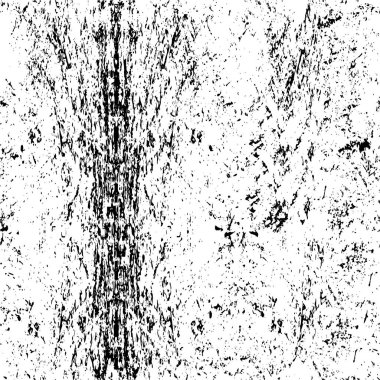 Grunge üst üste biniyor. Soyut siyah-beyaz vektör arkaplanı. Çatlak, leke ve noktalarda kirli desenli tek renkli klasik yüzey. Karanlık korku tarzında eski bir duvar.