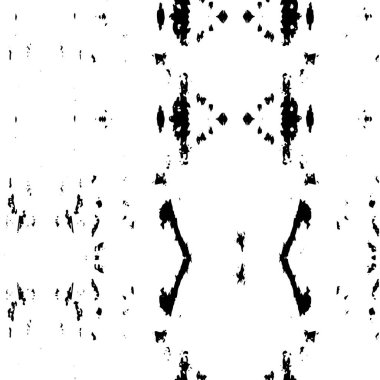 Grunge üst üste biniyor. Soyut siyah-beyaz vektör arkaplanı. Çatlak, leke ve noktalarda kirli desenli tek renkli klasik yüzey. Karanlık korku tarzında eski bir duvar.