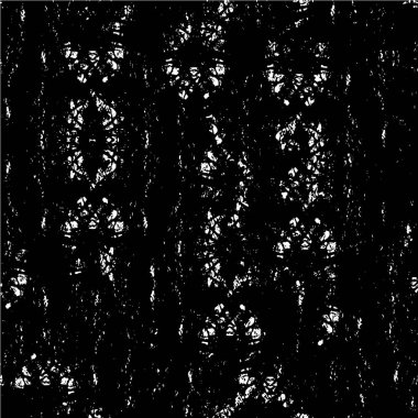 Grunge üst üste biniyor. Soyut siyah-beyaz vektör arkaplanı. Çatlak, leke ve noktalarda kirli desenli tek renkli klasik yüzey. Karanlık korku tarzında eski bir duvar.