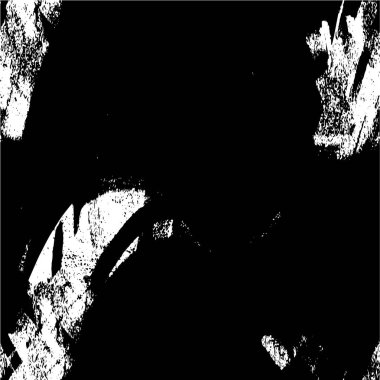 Grunge üst üste biniyor. Soyut siyah-beyaz vektör arkaplanı. Çatlak, leke ve noktalarda kirli desenli tek renkli klasik yüzey. Karanlık korku tarzında eski bir duvar.