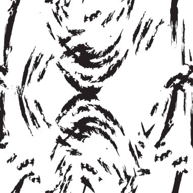 Grunge üst üste biniyor. Soyut siyah-beyaz vektör arkaplanı. Çatlak, leke ve noktalarda kirli desenli tek renkli klasik yüzey. Karanlık korku tarzında eski bir duvar.