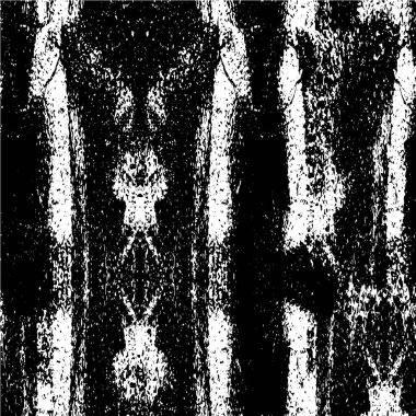 Grunge üst üste biniyor. Soyut siyah-beyaz vektör arkaplanı. Çatlak, leke ve noktalarda kirli desenli tek renkli klasik yüzey. Karanlık korku tarzında eski bir duvar.