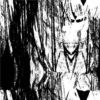 Grunge üst üste biniyor. Soyut siyah-beyaz vektör arkaplanı. Çatlak, leke ve noktalarda kirli desenli tek renkli klasik yüzey. Karanlık korku tarzında eski bir duvar.