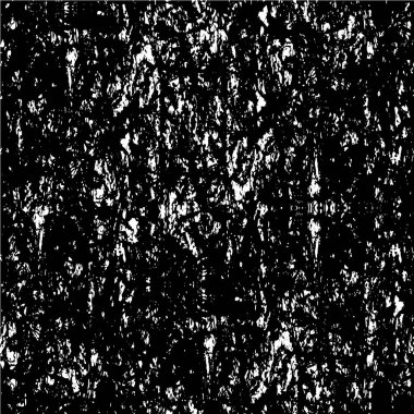 Grunge üst üste biniyor. Soyut siyah-beyaz vektör arkaplanı. Çatlak, leke ve noktalarda kirli desenli tek renkli klasik yüzey. Karanlık korku tarzında eski bir duvar.