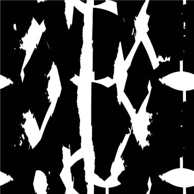 Grunge üst üste biniyor. Soyut siyah-beyaz vektör arkaplanı. Çatlak, leke ve noktalarda kirli desenli tek renkli klasik yüzey. Karanlık korku tarzında eski bir duvar.