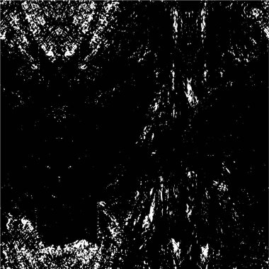 Grunge üst üste biniyor. Soyut siyah-beyaz vektör arkaplanı. Çatlak, leke ve noktalarda kirli desenli tek renkli klasik yüzey. Karanlık korku tarzında eski bir duvar.