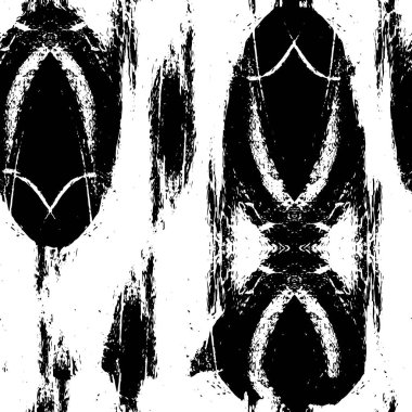 Grunge üst üste biniyor. Soyut siyah-beyaz vektör arkaplanı. Çatlak, leke ve noktalarda kirli desenli tek renkli klasik yüzey. Karanlık korku tarzında eski bir duvar.