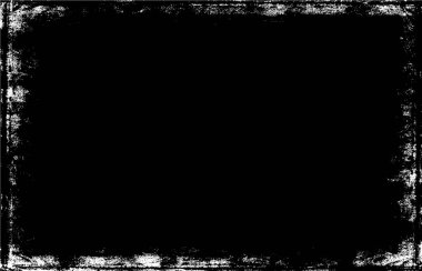 Grunge üst üste biniyor. Soyut siyah-beyaz vektör arkaplanı. Çatlak, leke ve noktalarda kirli desenli tek renkli klasik yüzey. Karanlık korku tarzında eski bir duvar.