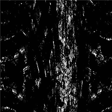 Grunge üst üste biniyor. Soyut siyah-beyaz vektör arkaplanı. Çatlak, leke ve noktalarda kirli desenli tek renkli klasik yüzey. Karanlık korku tarzında eski bir duvar.