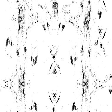 Grunge üst üste biniyor. Soyut siyah-beyaz vektör arkaplanı. Çatlak, leke ve noktalarda kirli desenli tek renkli klasik yüzey. Karanlık korku tarzında eski bir duvar.