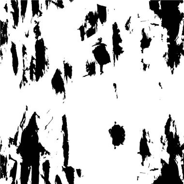 Grunge üst üste biniyor. Soyut siyah-beyaz vektör arkaplanı. Çatlak, leke ve noktalarda kirli desenli tek renkli klasik yüzey. Karanlık korku tarzında eski bir duvar.
