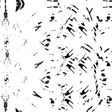 Soyut dağınık siyah beyaz arka plan, sıkıntılı fırça darbeleri