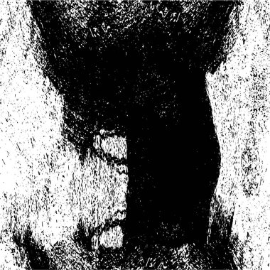 Sıkıntılı fırça darbeleriyle özet siyah ve beyaz vektör