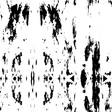 Sıkıntılı fırça darbeleriyle özet siyah ve beyaz vektör