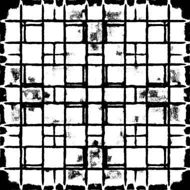 Sıkıntılı fırça darbeleriyle özet siyah ve beyaz vektör