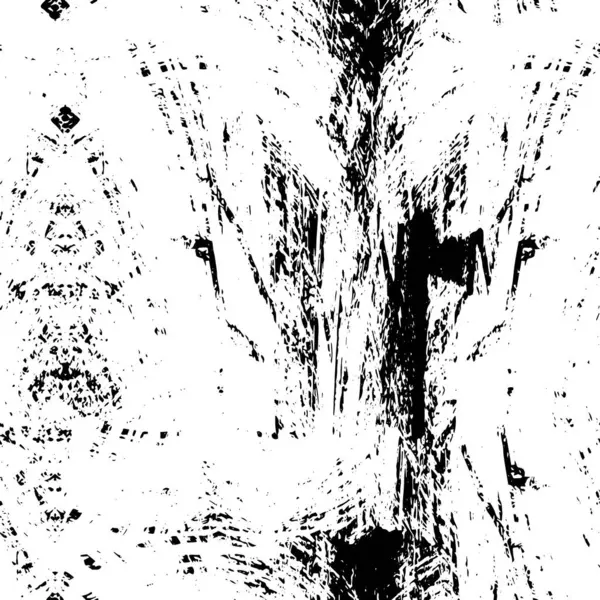 Черно Белый Текстурированный Фон Абстрактными Штрихами — стоковый вектор