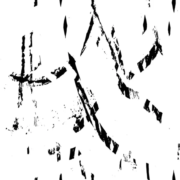 Soyut Sıkıntılı Fırça Darbeleriyle Grunge Monokrom Arkaplanı — Stok Vektör