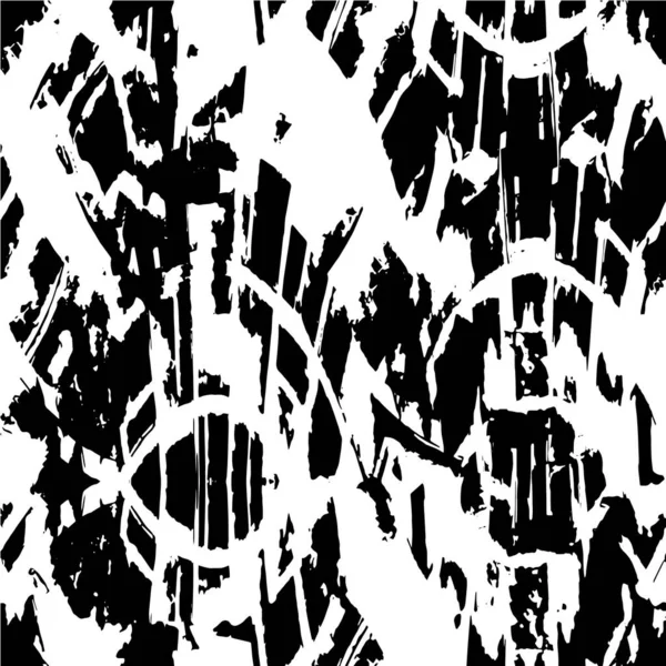 Abstract Monochrome Textuur Achtergrond Verontruste Penseelstreken — Stockvector