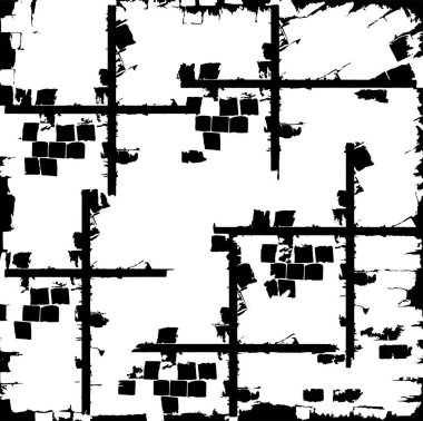 Çizik ve çiziklerle dolu siyah beyaz bir arka plan. soyut vektör illüstrasyonu