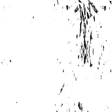 Grunge üst üste biniyor. Soyut siyah-beyaz vektör arkaplanı. Çatlak, leke ve noktalarda kirli desenli tek renkli klasik yüzey. Karanlık korku tarzında eski bir duvar.