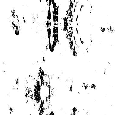 Grunge üst üste biniyor. Soyut siyah-beyaz vektör arkaplanı. Çatlak, leke ve noktalarda kirli desenli tek renkli klasik yüzey. Karanlık korku tarzında eski bir duvar.