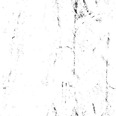 Grunge üst üste biniyor. Soyut siyah-beyaz vektör arkaplanı. Çatlak, leke ve noktalarda kirli desenli tek renkli klasik yüzey. Karanlık korku tarzında eski bir duvar.