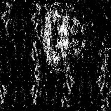 Grunge üst üste biniyor. Soyut siyah-beyaz vektör arkaplanı. Çatlak, leke ve noktalarda kirli desenli tek renkli klasik yüzey. Karanlık korku tarzında eski bir duvar.