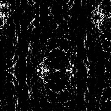 Grunge üst üste biniyor. Soyut siyah-beyaz vektör arkaplanı. Çatlak, leke ve noktalarda kirli desenli tek renkli klasik yüzey. Karanlık korku tarzında eski bir duvar.