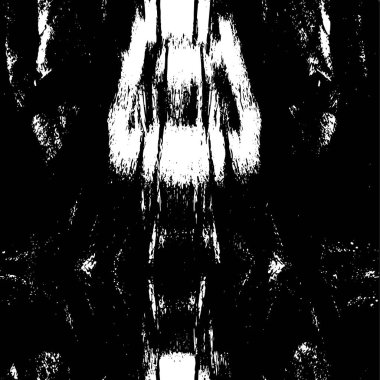 Grunge üst üste biniyor. Soyut siyah-beyaz vektör arkaplanı. Çatlak, leke ve noktalarda kirli desenli tek renkli klasik yüzey. Karanlık korku tarzında eski bir duvar.