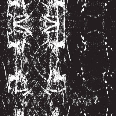 Çizik ve çiziklerle dolu siyah beyaz bir arka plan. Soyut vektör illüstrasyonu.                