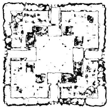 monokrom soyut yaratıcı benzersiz illüstrasyon