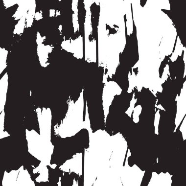 Çizik ve çiziklerle dolu siyah beyaz bir arka plan. Soyut vektör illüstrasyonu.                