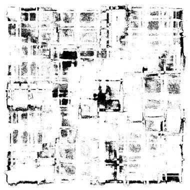 Çizik ve çiziklerle dolu siyah beyaz bir arka plan. Soyut vektör illüstrasyonu.                