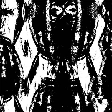 Çizik ve çiziklerle dolu siyah beyaz bir arka plan. Soyut vektör illüstrasyonu.