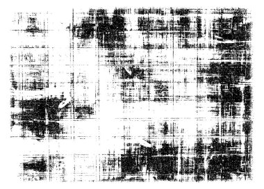 Siyah beyaz desenli, noktalı, lekeli, çizik ve çizikli sıkıntılı bir arkaplan. Soyut vektör illüstrasyonu.