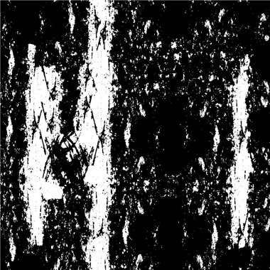 Çizik ve çiziklerle dolu siyah beyaz bir arka plan. Soyut vektör illüstrasyonu.