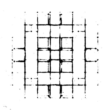 Sert siyah beyaz desen çizimi. Grunge 'un geçmişi. Soyut doku efekti.