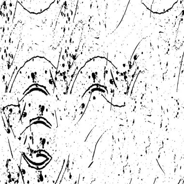 grunge siyah ve beyaz mürekkep vektörü desenli arkaplan