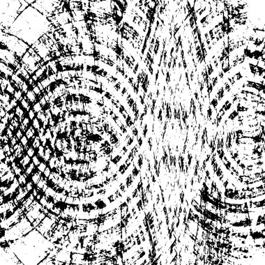 Vektör grunge dokusu. Siyah beyaz arka plan. Soyut monokrom illüstrasyonu koyu tonlarda solmuş bir efekti içerir