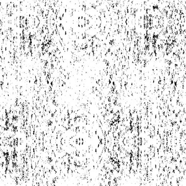 Vektör grunge dokusu. Siyah beyaz arka plan. Soyut monokrom illüstrasyonu koyu tonlarda solmuş bir efekti içerir