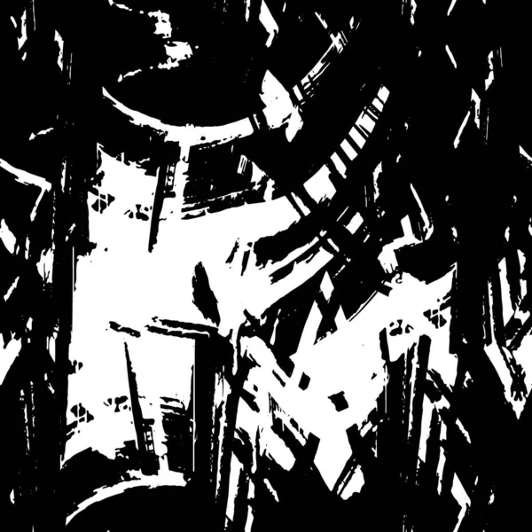 Zwarte Penseelstreek Textuur Grunge Abstracte Hand Geschilderd Element — Stockvector