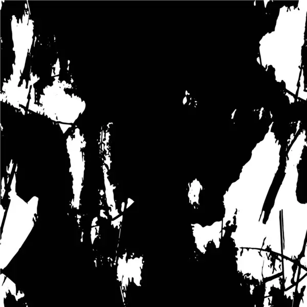Textura Trazo Cepillo Negro Grunge Mano Abstracta Elemento Pintado — Vector de stock
