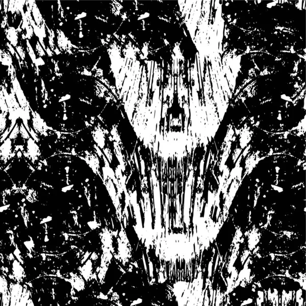 Ruwe Zwart Wit Textuur Illustratie Grunge Achtergrond Samenvatting Van Het — Stockvector